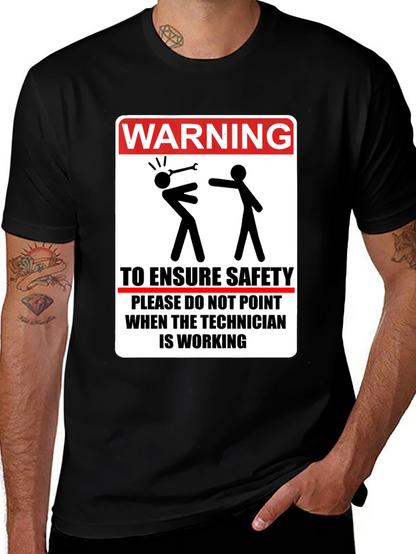Warning Technician Work Safety T-Shirt