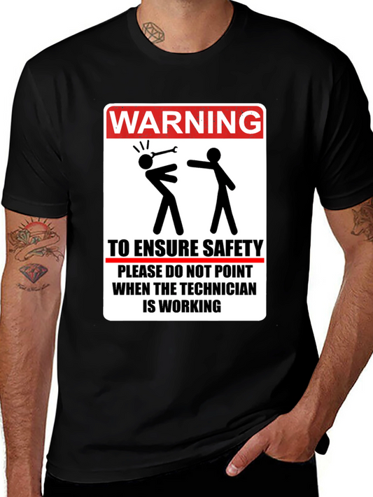Warning Technician Work Safety T-Shirt