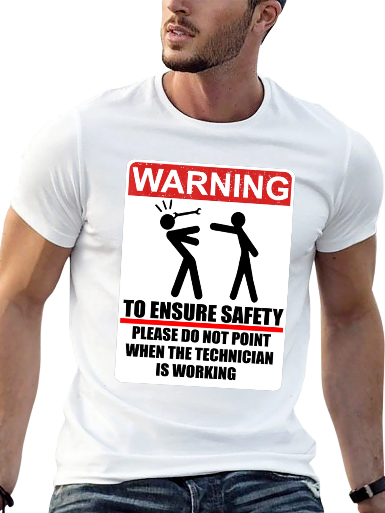 Warning Technician Work Safety T-Shirt