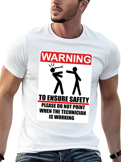 Warning Technician Work Safety T-Shirt