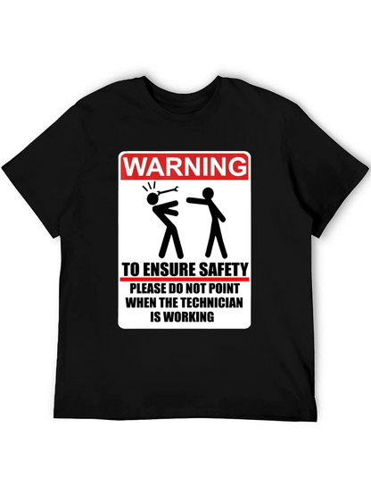 Warning Technician Work Safety T-Shirt