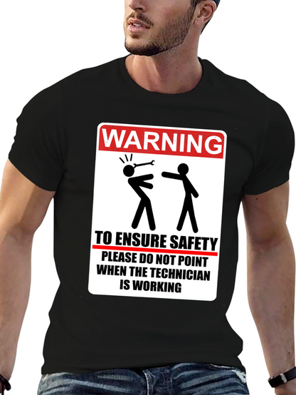Warning Technician Work Safety T-Shirt