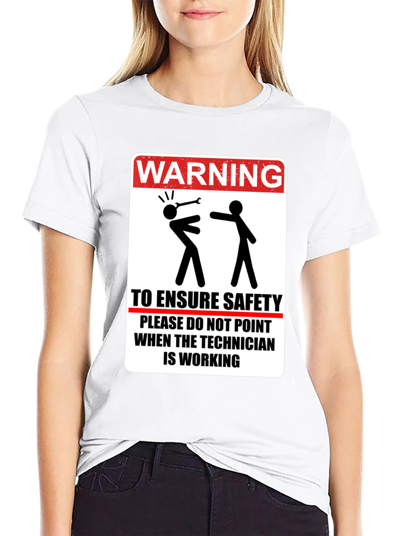 Warning Technician Work Safety T-Shirt