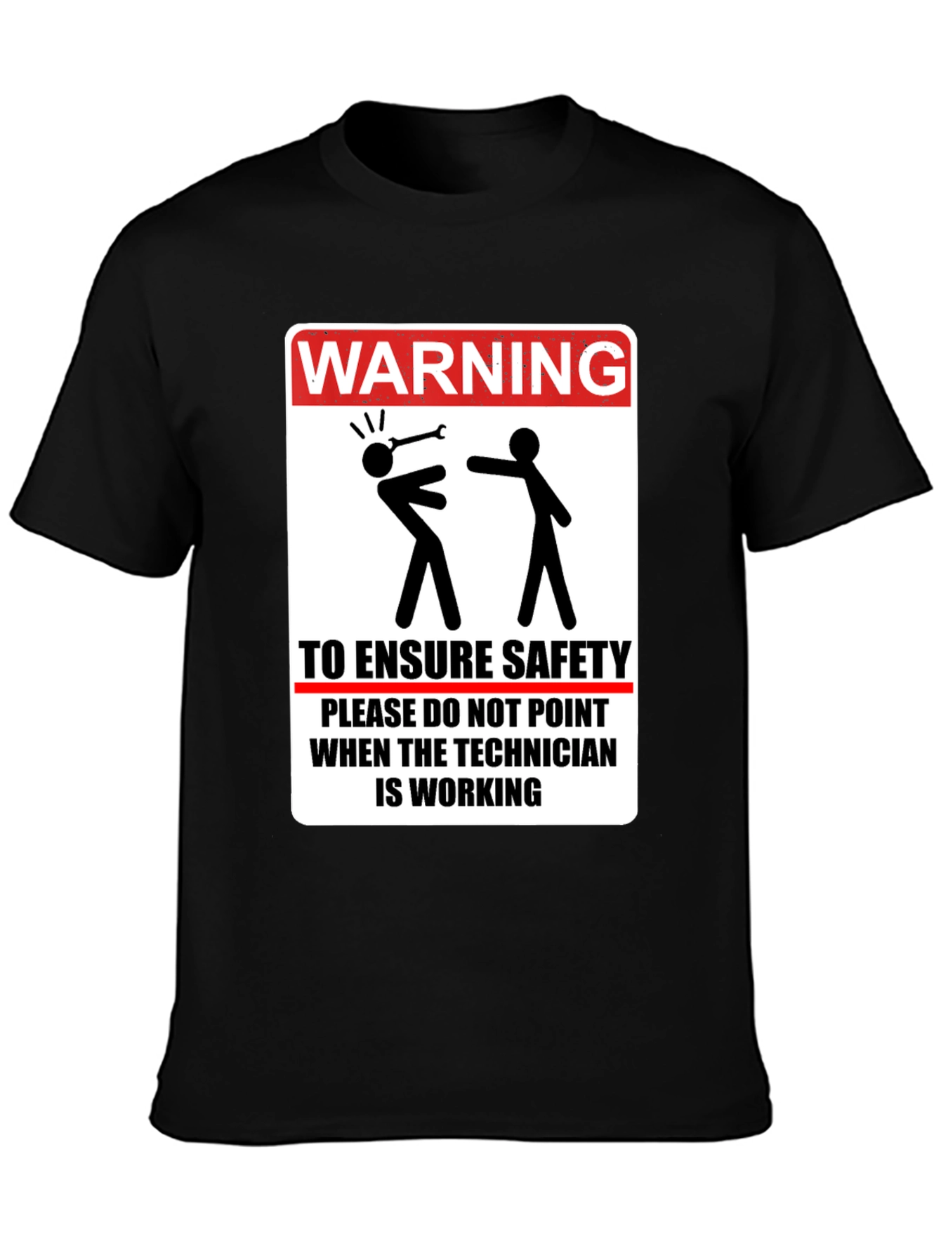 Warning Technician Work Safety T-Shirt