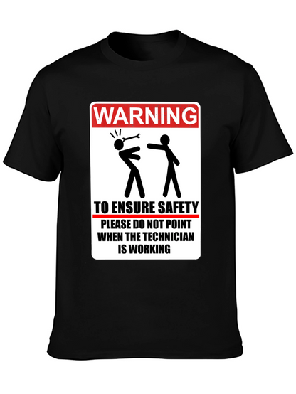 Warning Technician Work Safety T-Shirt
