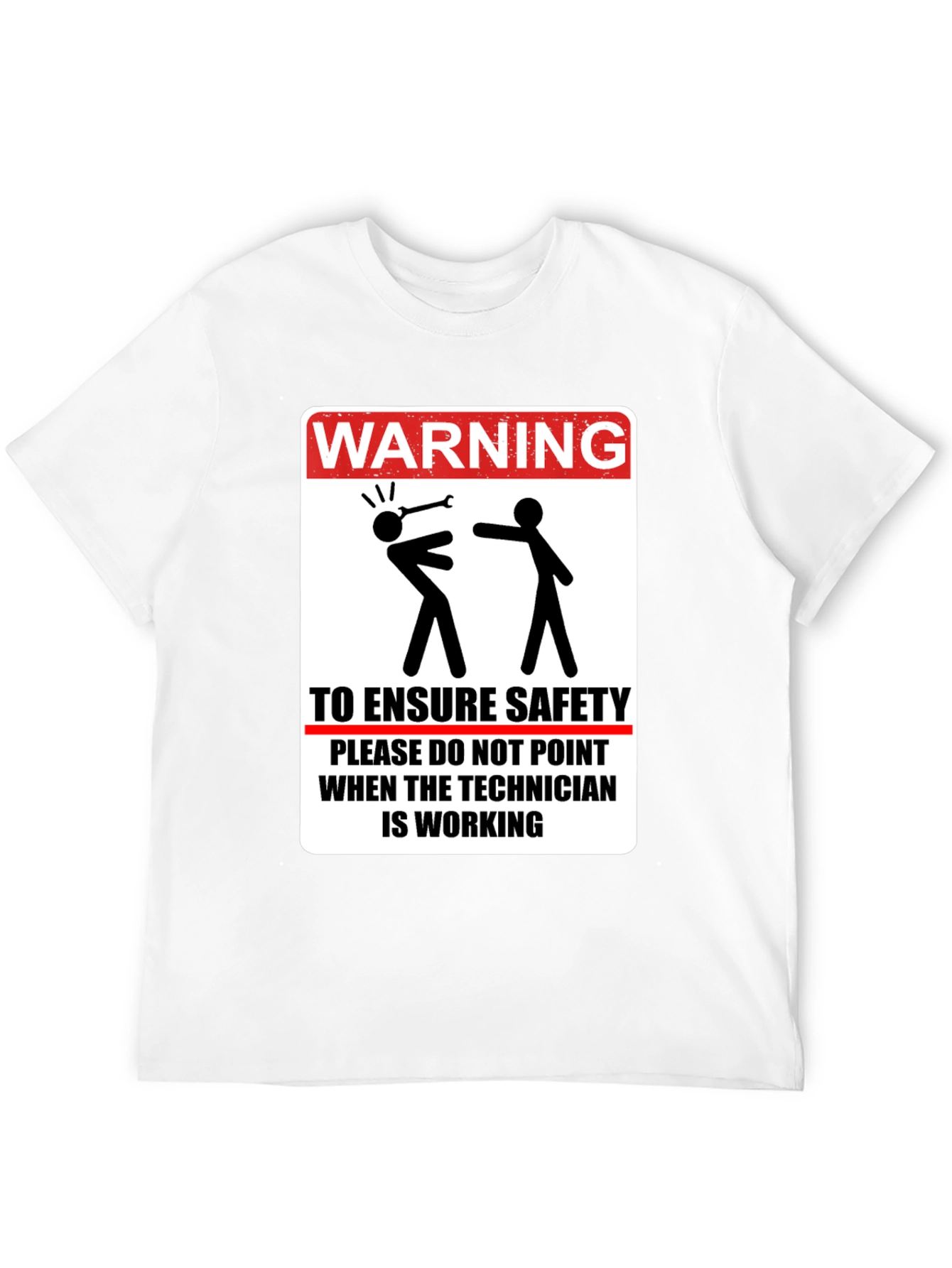 Warning Technician Work Safety T-Shirt
