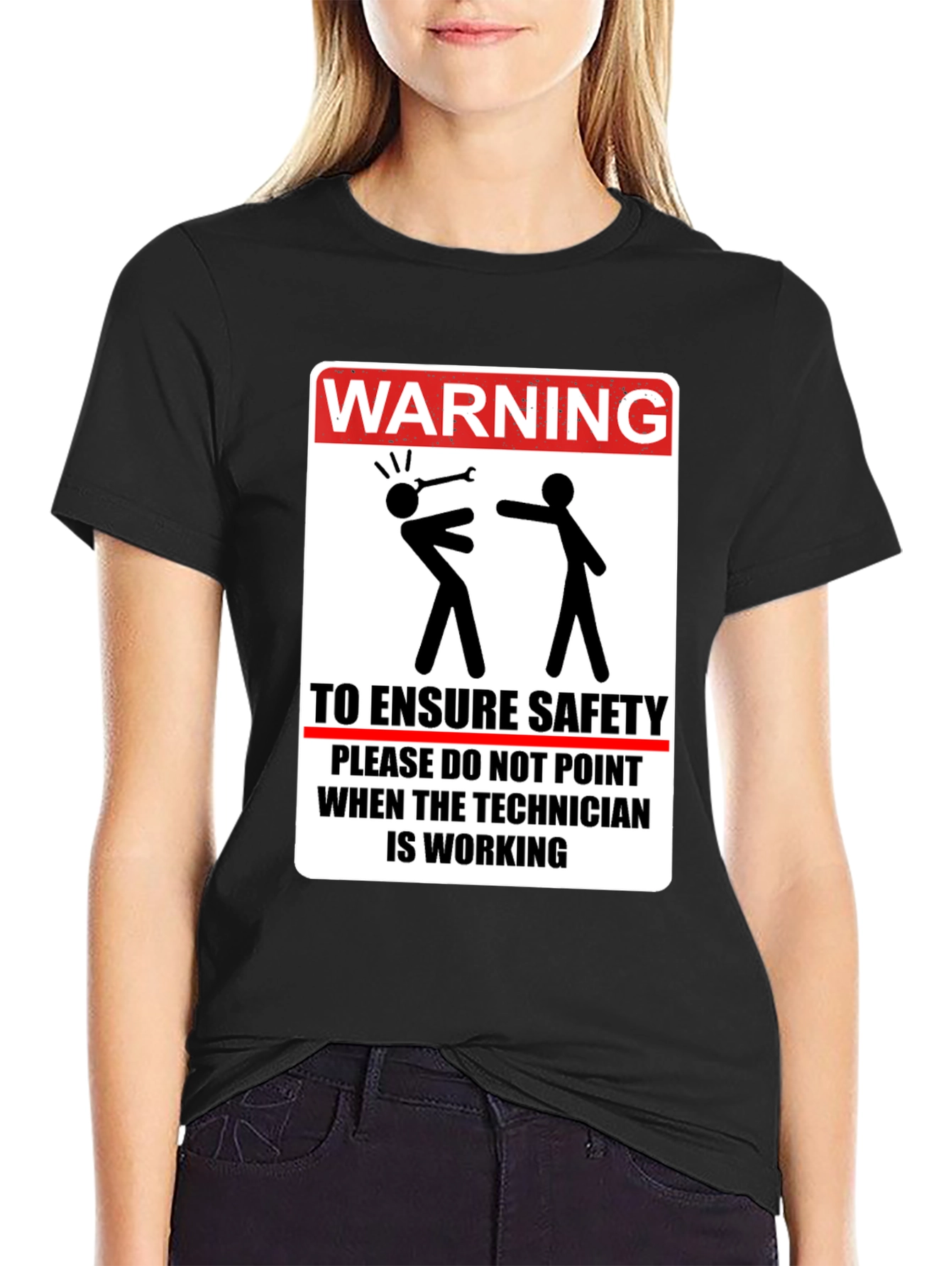 Warning Technician Work Safety T-Shirt