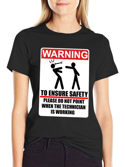 Warning Technician Work Safety T-Shirt