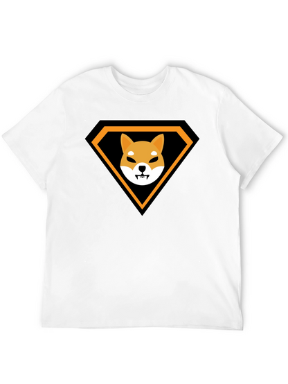 Shiba Inu Superhero Black T-Shirt