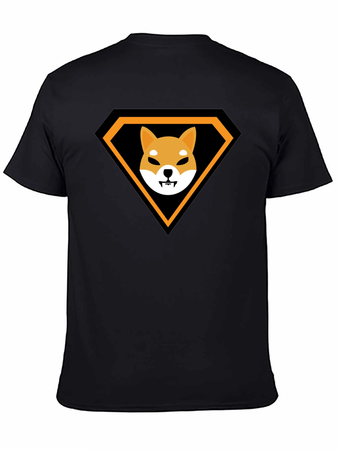 Shiba Inu Superhero Black T-Shirt