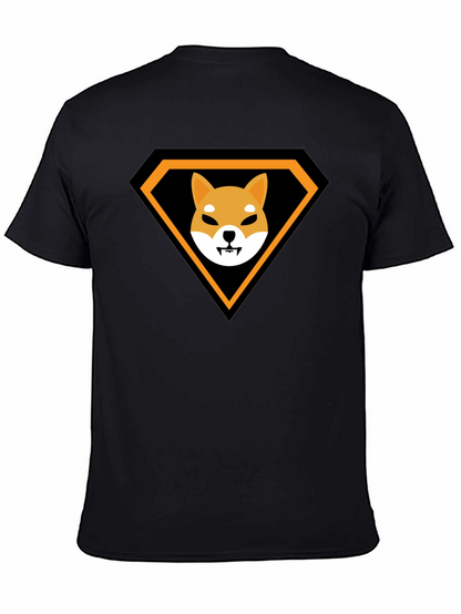 Shiba Inu Superhero Black T-Shirt