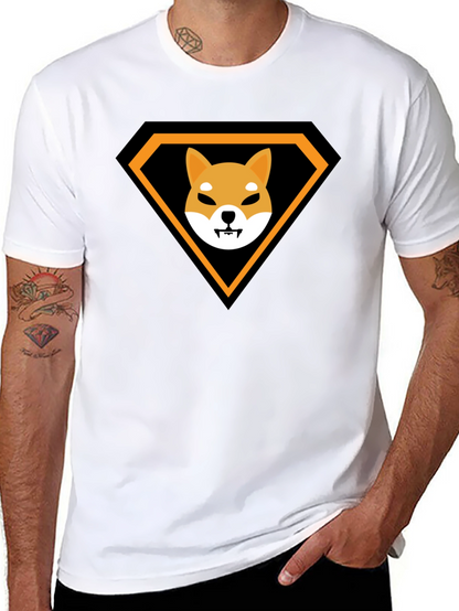 Shiba Inu Superhero Black T-Shirt
