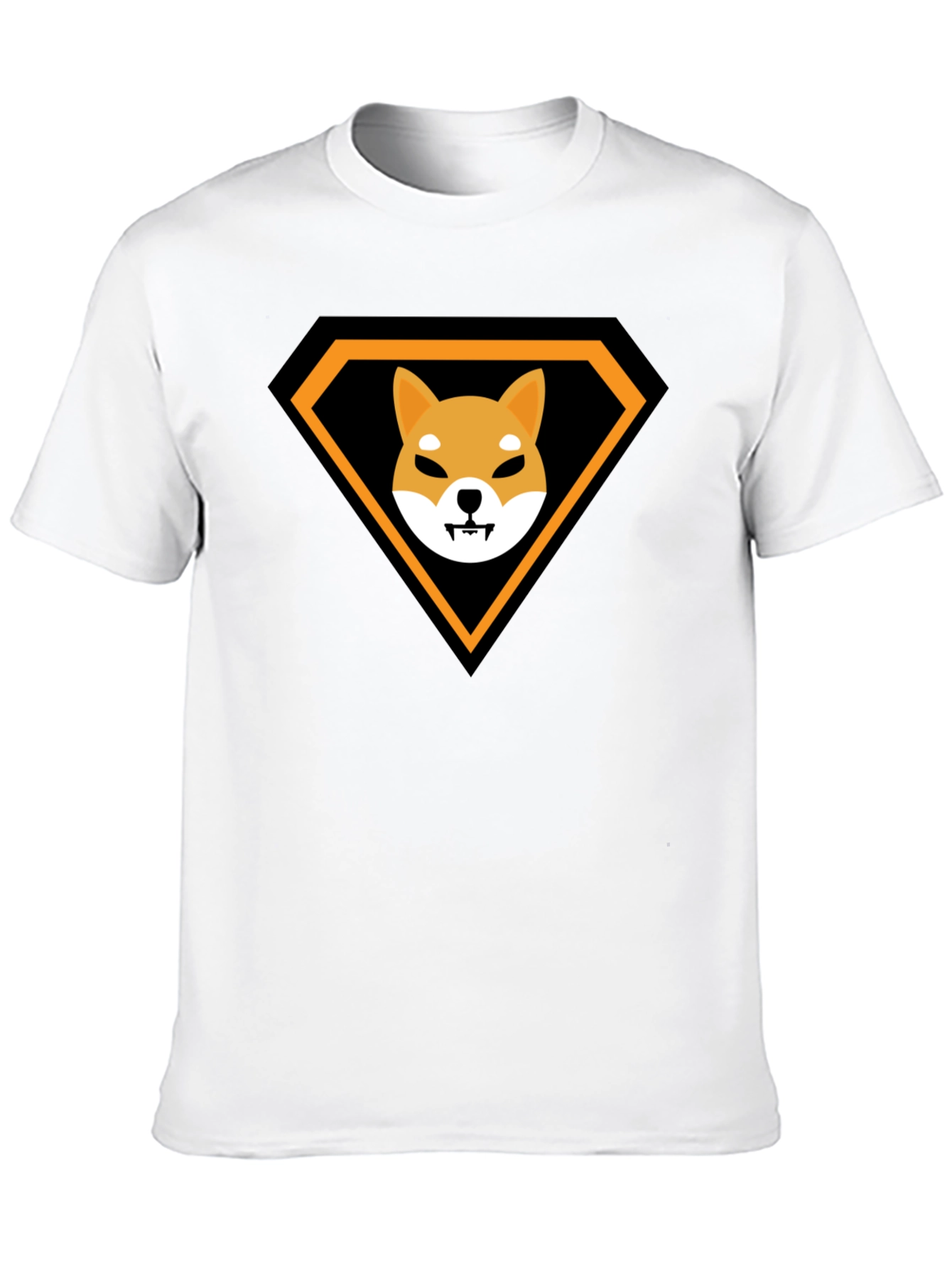 Shiba Inu Superhero Black T-Shirt