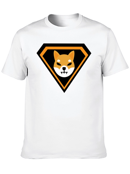 Shiba Inu Superhero Black T-Shirt