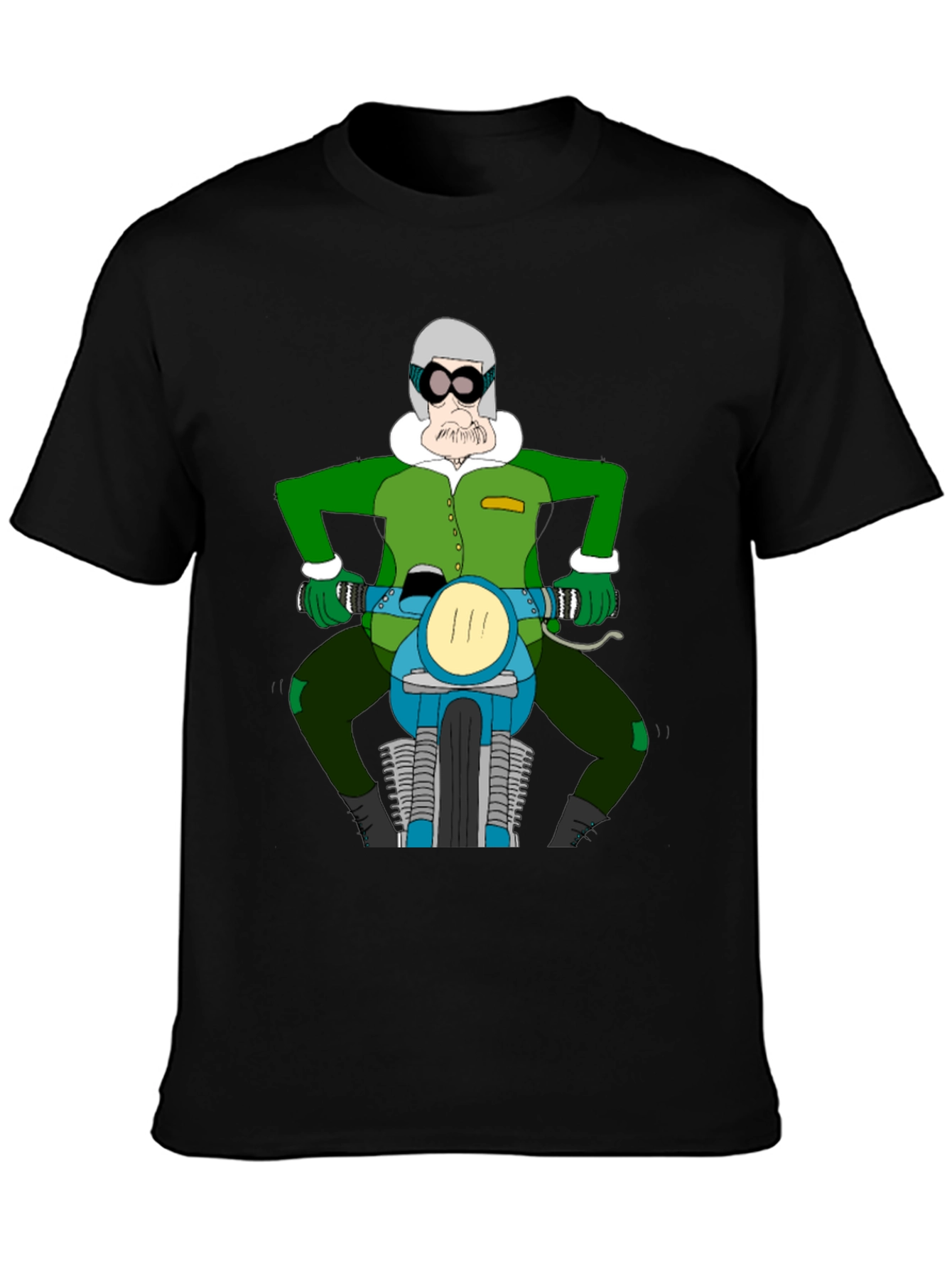 Cartoon Biker T-Shirt - Quirky Design