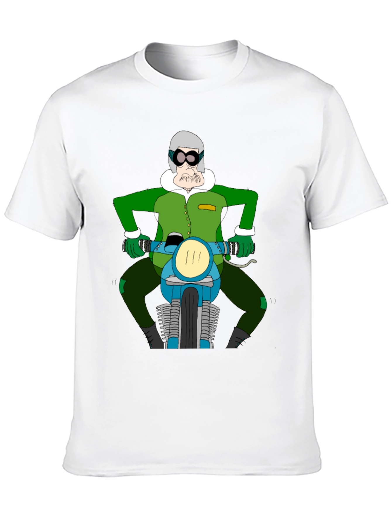 Cartoon Biker T-Shirt - Quirky Design