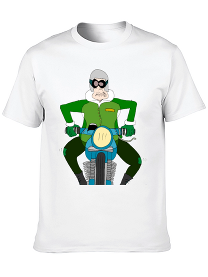 Cartoon Biker T-Shirt - Quirky Design
