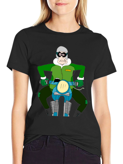 Cartoon Biker T-Shirt - Quirky Design
