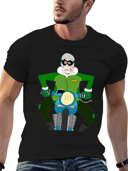 Cartoon Biker T-Shirt - Quirky Design