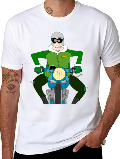 Cartoon Biker T-Shirt - Quirky Design