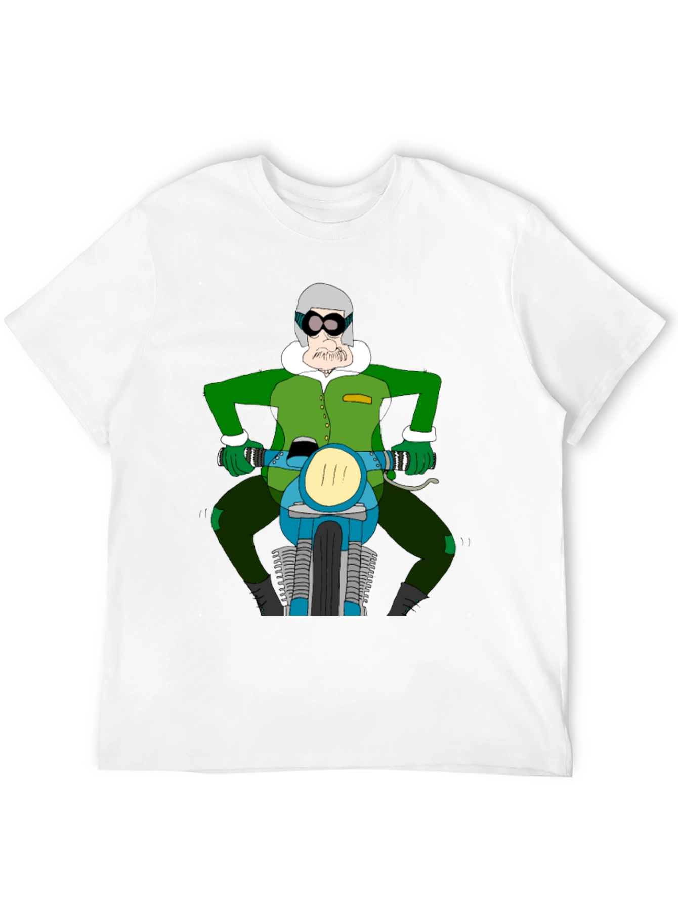 Cartoon Biker T-Shirt - Quirky Design