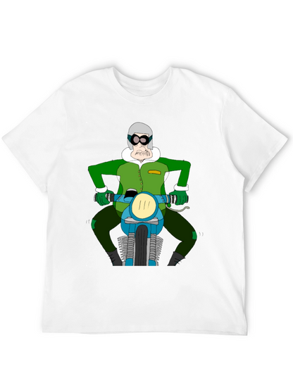 Cartoon Biker T-Shirt - Quirky Design