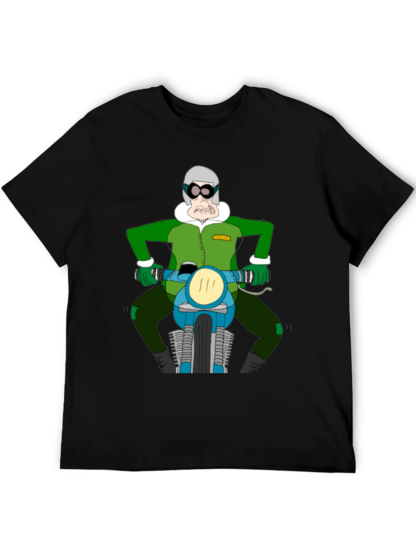 Cartoon Biker T-Shirt - Quirky Design