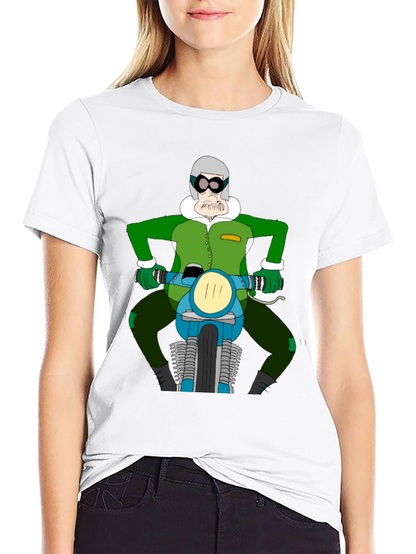 Cartoon Biker T-Shirt - Quirky Design
