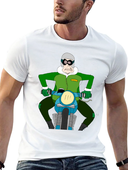 Cartoon Biker T-Shirt - Quirky Design