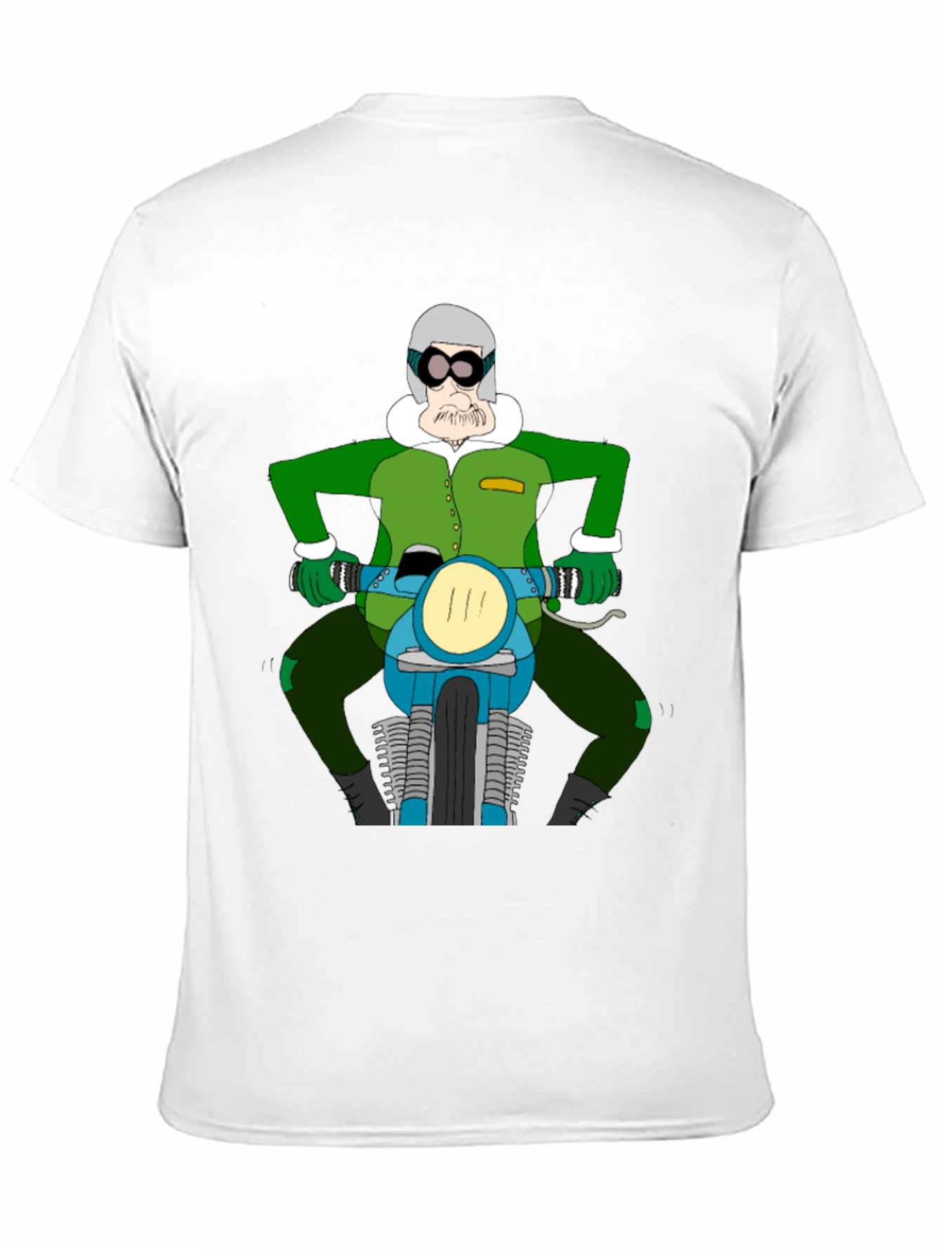 Cartoon Biker T-Shirt - Quirky Design