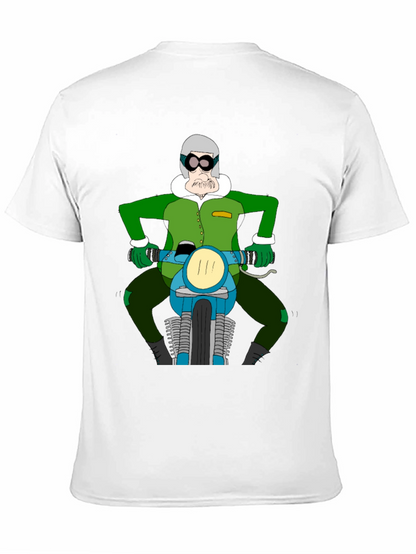 Cartoon Biker T-Shirt - Quirky Design
