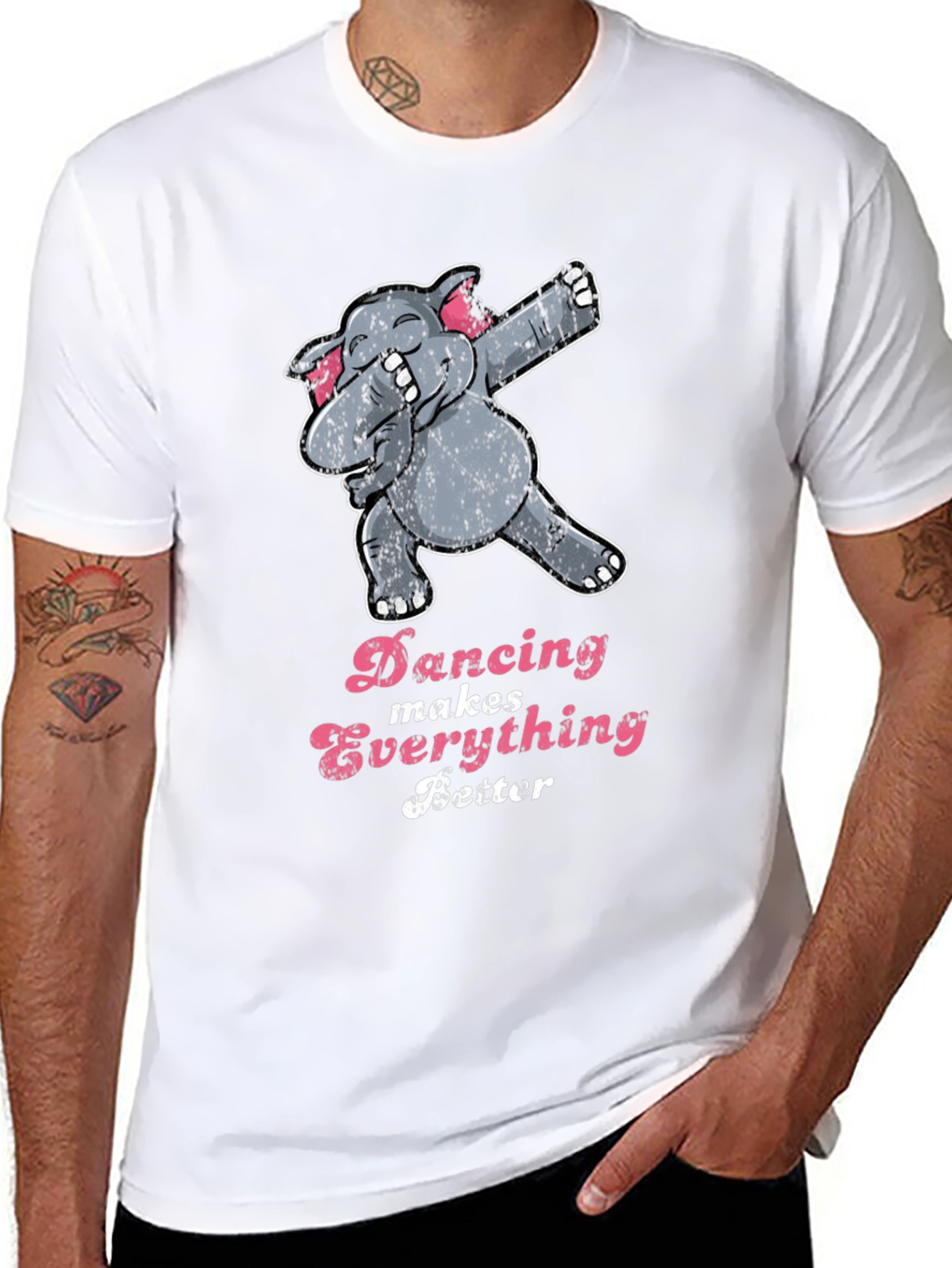 Dancing Elephant Graphic Tee - Makes Everything Better!