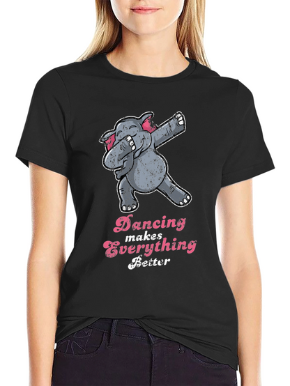 Dancing Elephant Graphic Tee - Makes Everything Better!