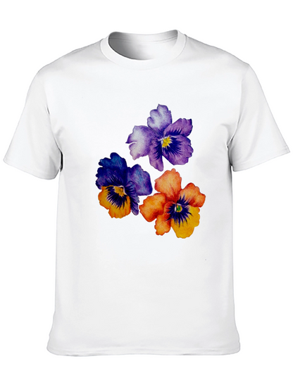 Floral Pansy Graphic Tee - Stylish Comfort