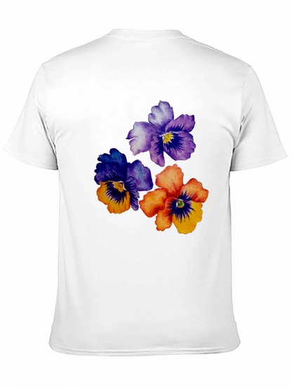 Floral Pansy Graphic Tee - Stylish Comfort