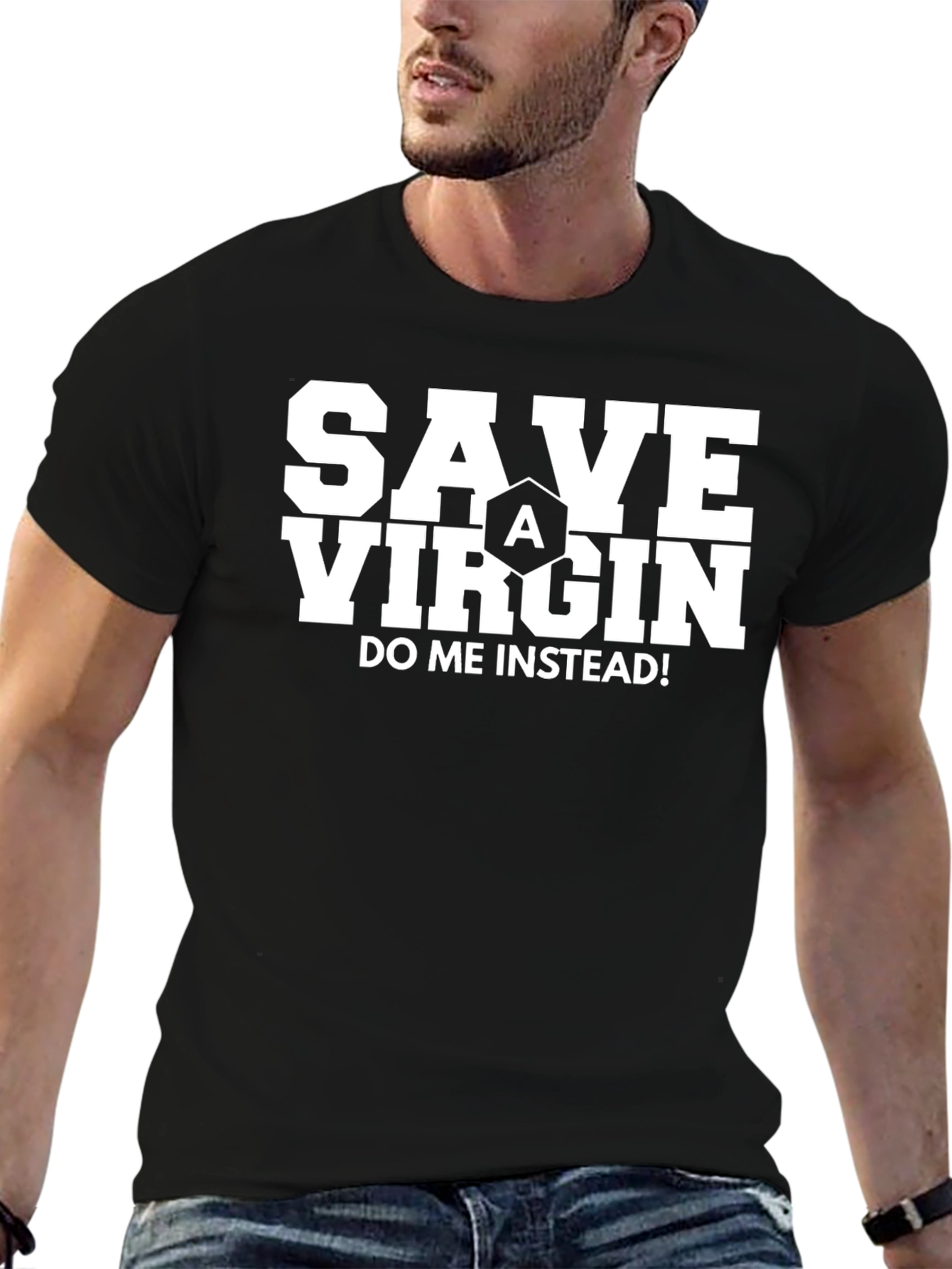 Save A Virgin T-Shirt - Funny Slogan Tee