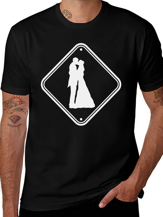 Wedding Ahead T-Shirt - Black Crew Neck Tee