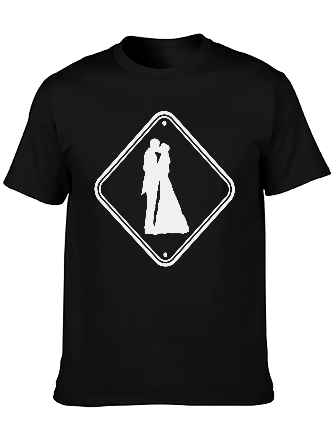 Wedding Ahead T-Shirt - Black Crew Neck Tee