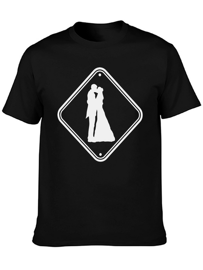 Wedding Ahead T-Shirt - Black Crew Neck Tee