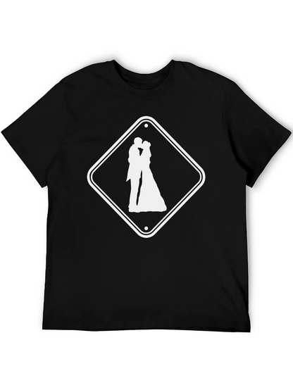 Wedding Ahead T-Shirt - Black Crew Neck Tee