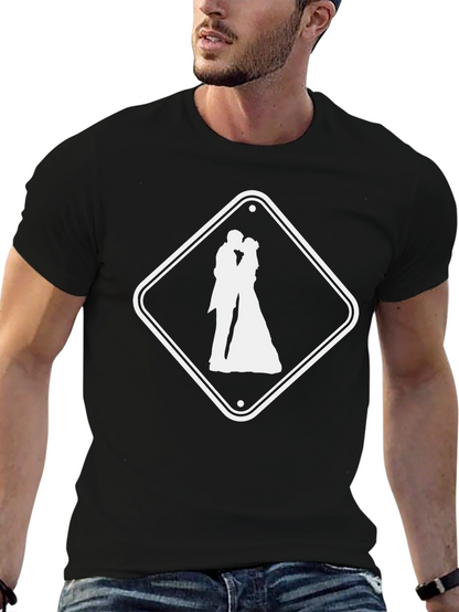Wedding Ahead T-Shirt - Black Crew Neck Tee