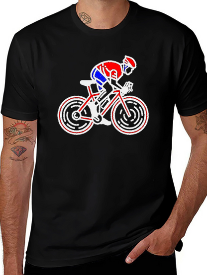 Cycling Graphic T-Shirt - Bike Rider Design