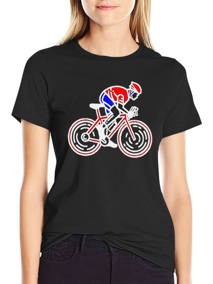 Cycling Graphic T-Shirt - Bike Rider Design