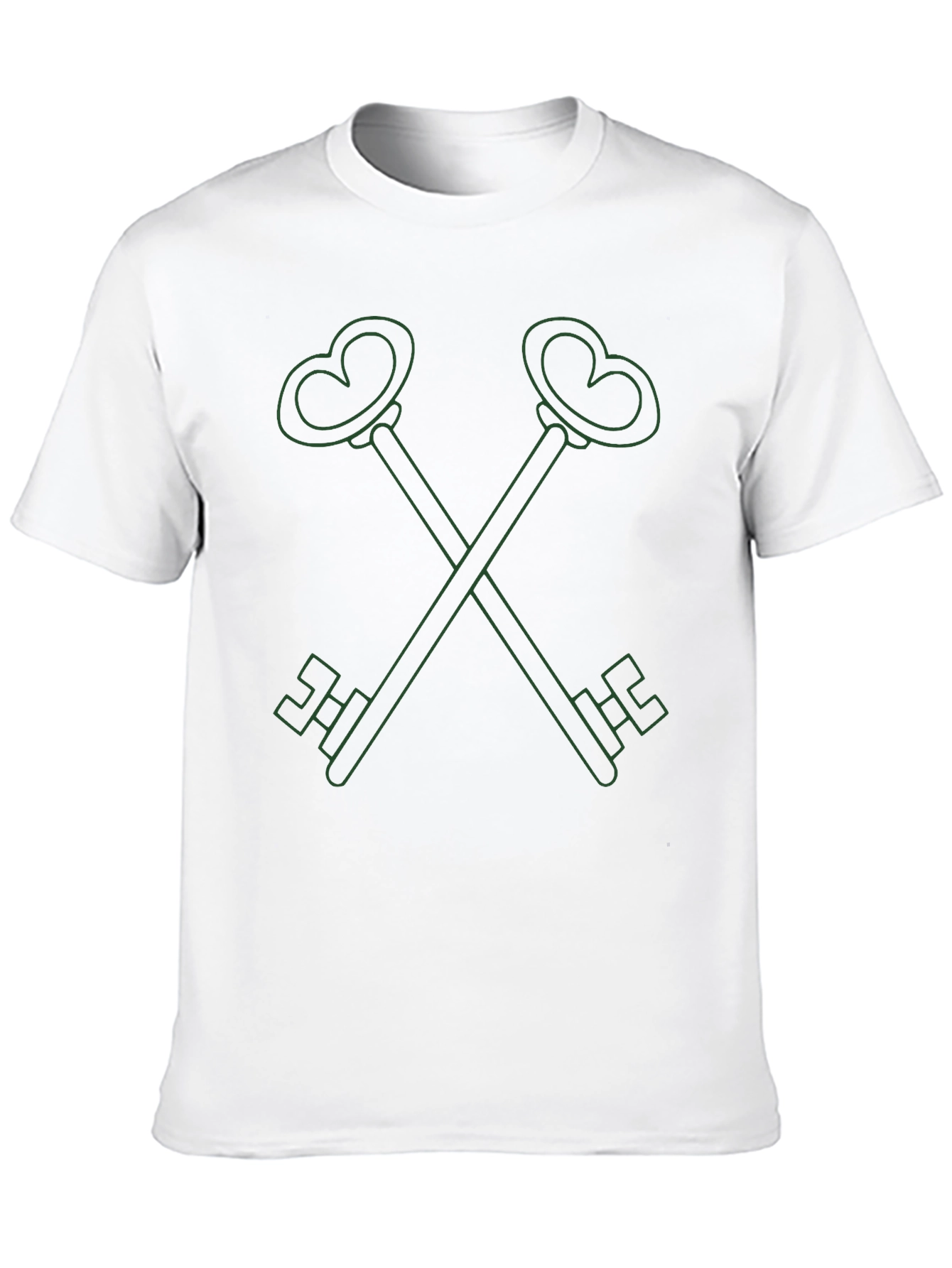 Heart Key Graphic Tee - Stylish Comfort