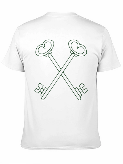 Heart Key Graphic Tee - Stylish Comfort