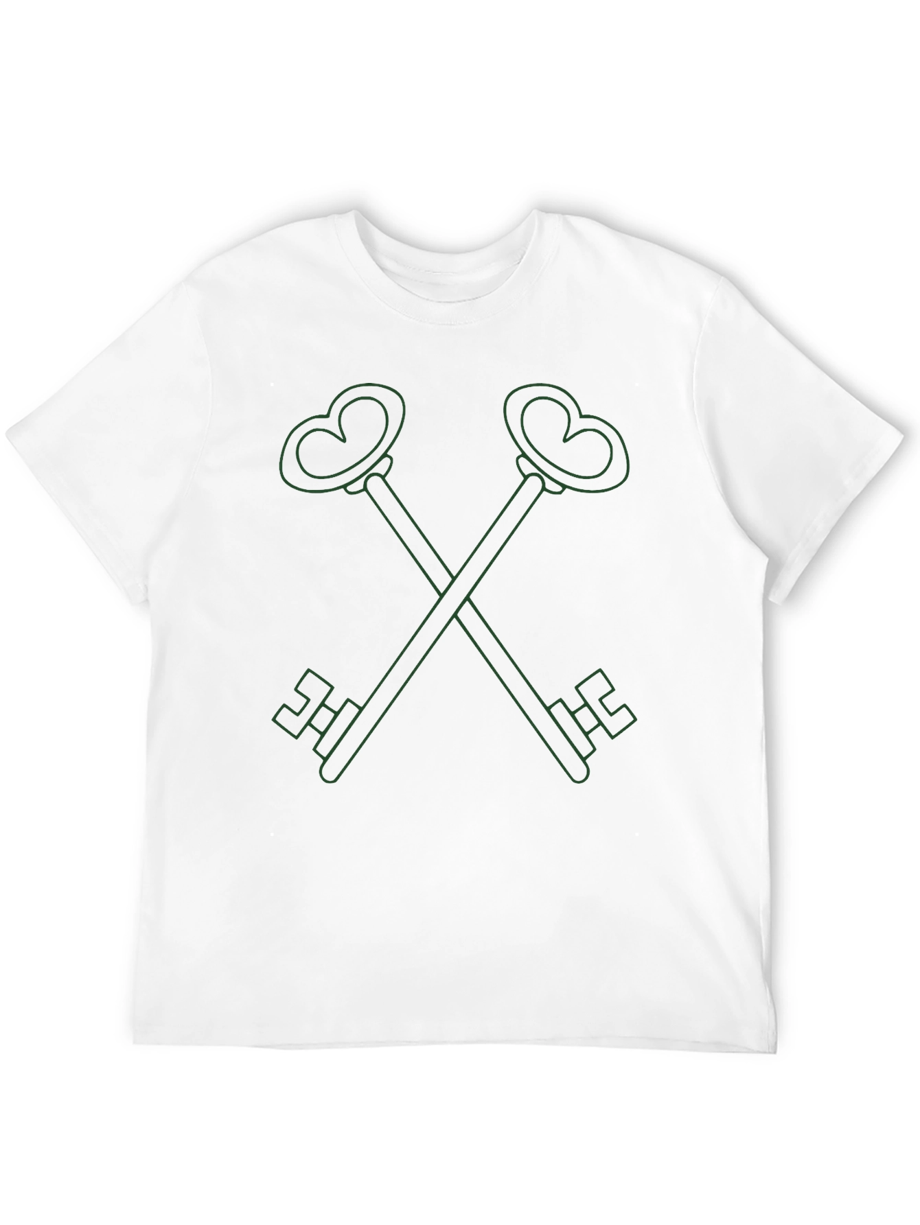 Heart Key Graphic Tee - Stylish Comfort