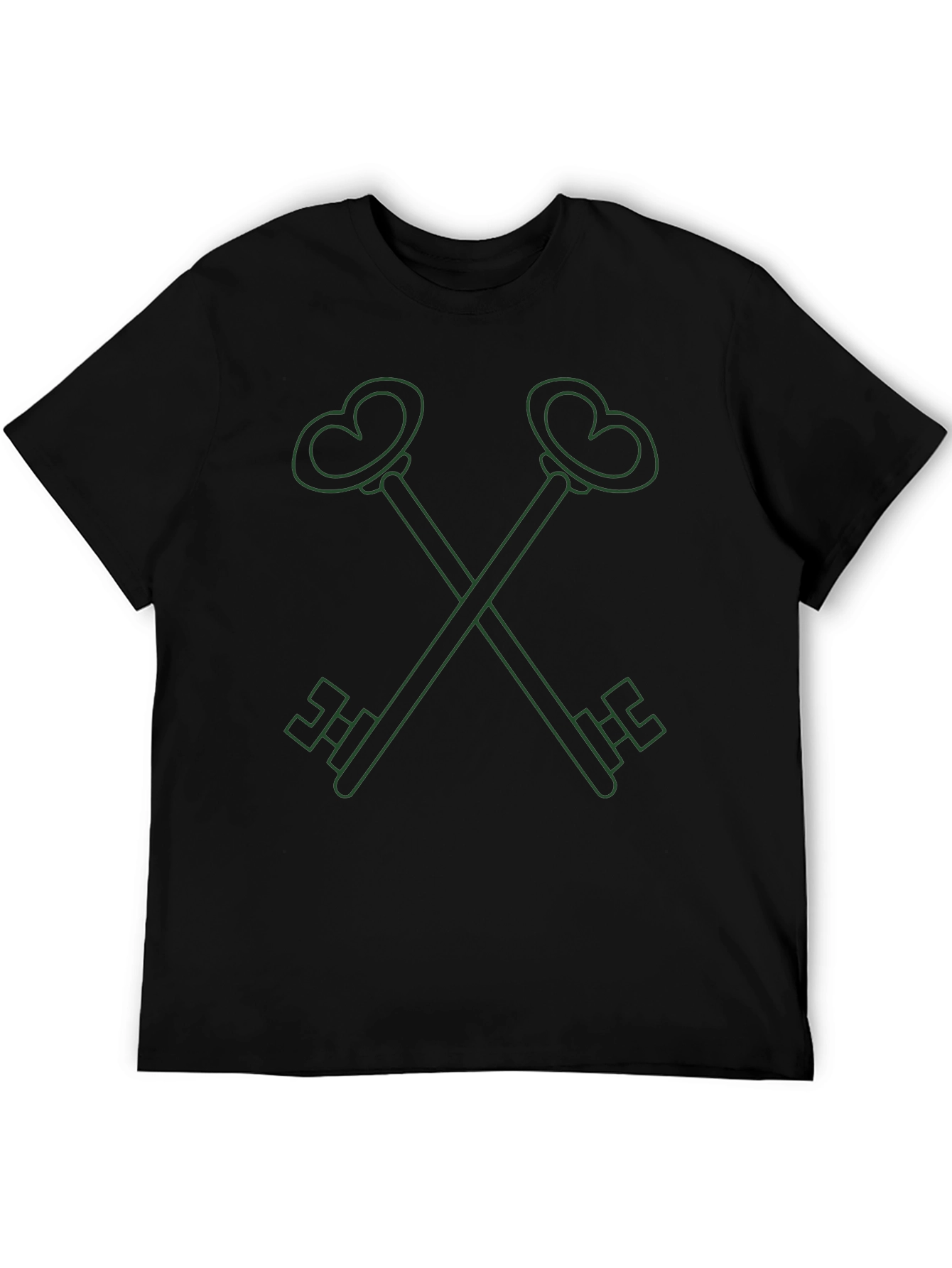 Heart Key Graphic Tee - Stylish Comfort