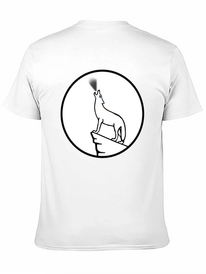 Wolf Howling Moon Graphic T-Shirt
