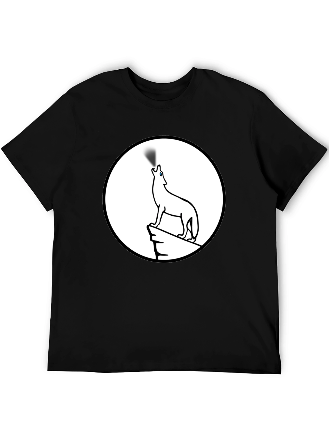 Wolf Howling Moon Graphic T-Shirt