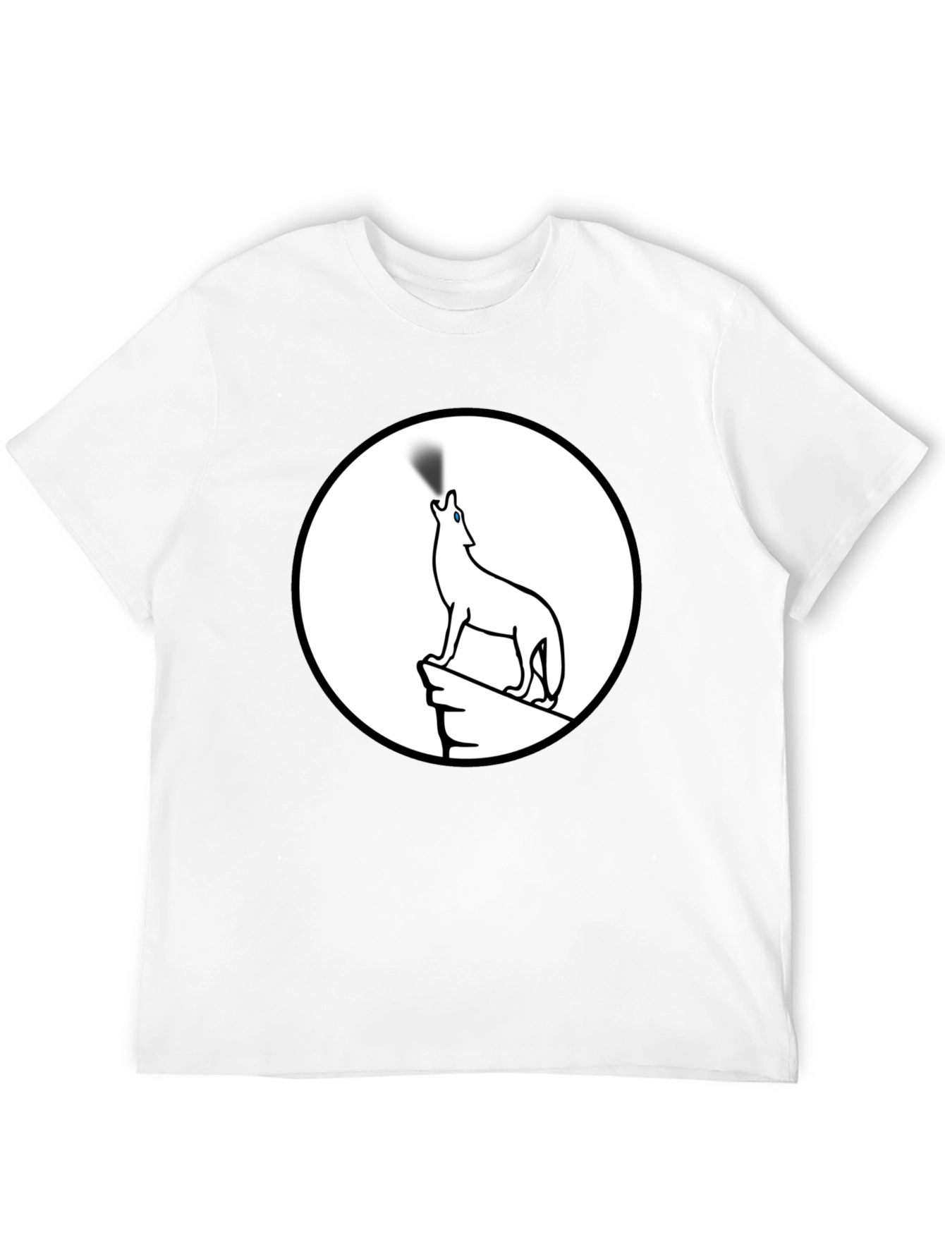 Wolf Howling Moon Graphic T-Shirt